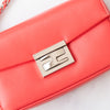 Fendi Mini Be Baguette Rosa Ecstasy Leather Flap Bag