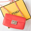 Fendi Mini Be Baguette Rosa Ecstasy Leather Flap Bag