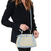 Fendi Minipeekaboo Sky Blue Nappa Leather Crystal Bag