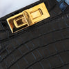 Fendi Peekaboo Medium Black Crocodile Bag