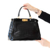 Fendi Peekaboo Medium Black Crocodile Bag