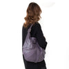 Fendi Purple Crackled Leather Pleated and Tucked Hobo Bag