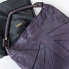 Fendi Purple Crackled Leather Pleated and Tucked Hobo Bag