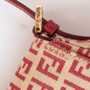 Fendi Zucchino Red Mini Mamma Baguette Bag