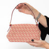 Fendi Zucchino Red Mini Mamma Baguette Bag