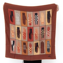  Fendi Glove Print Silk Scarf