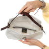 Fendi Vintage Off White Perforated Baguette Bag