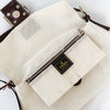 Fendi Vintage Off White Perforated Baguette Bag