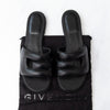 Givenchy G Logo Black Leather Flat Sandals