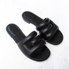 Givenchy G Logo Black Leather Flat Sandals