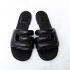 Givenchy G Logo Black Leather Flat Sandals