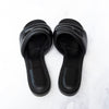 Givenchy G Logo Black Leather Flat Sandals