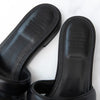 Givenchy G Logo Black Leather Flat Sandals