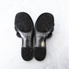 Givenchy G Logo Black Leather Flat Sandals