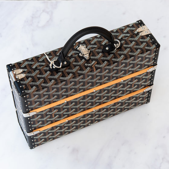 Goyard Goyardine Black Palace MM Trunk Bag