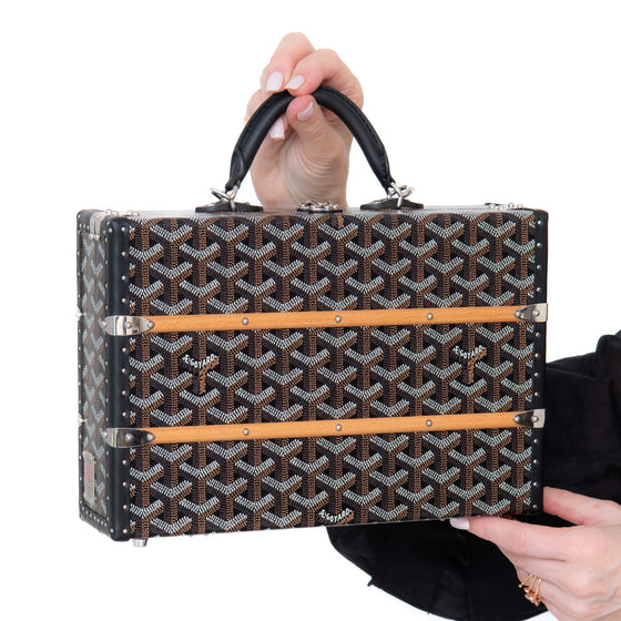 Goyard Goyardine Black Palace MM Trunk Bag