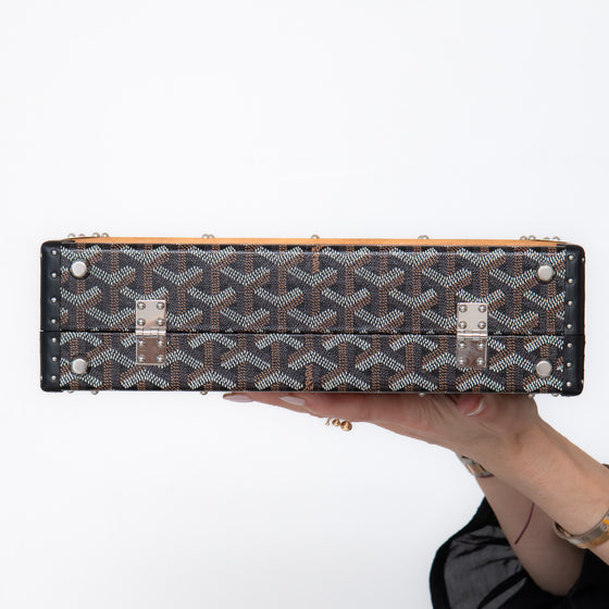 Goyard Goyardine Black Palace MM Trunk Bag