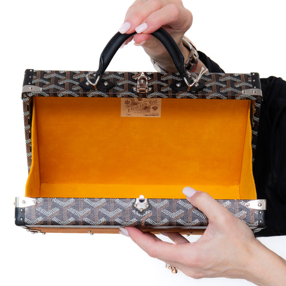 Goyard Goyardine Black Palace MM Trunk Bag