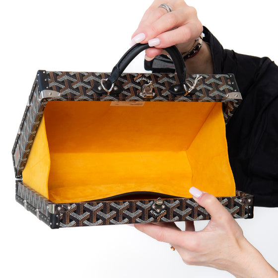 Goyard Goyardine Black Palace MM Trunk Bag