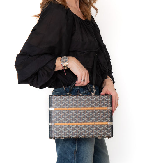 Goyard Goyardine Black Palace MM Trunk Bag