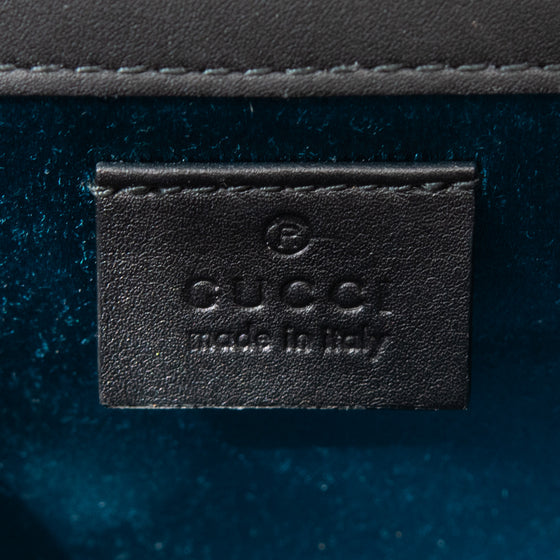 Gucci Black Velvet G Square Crossbody Bag