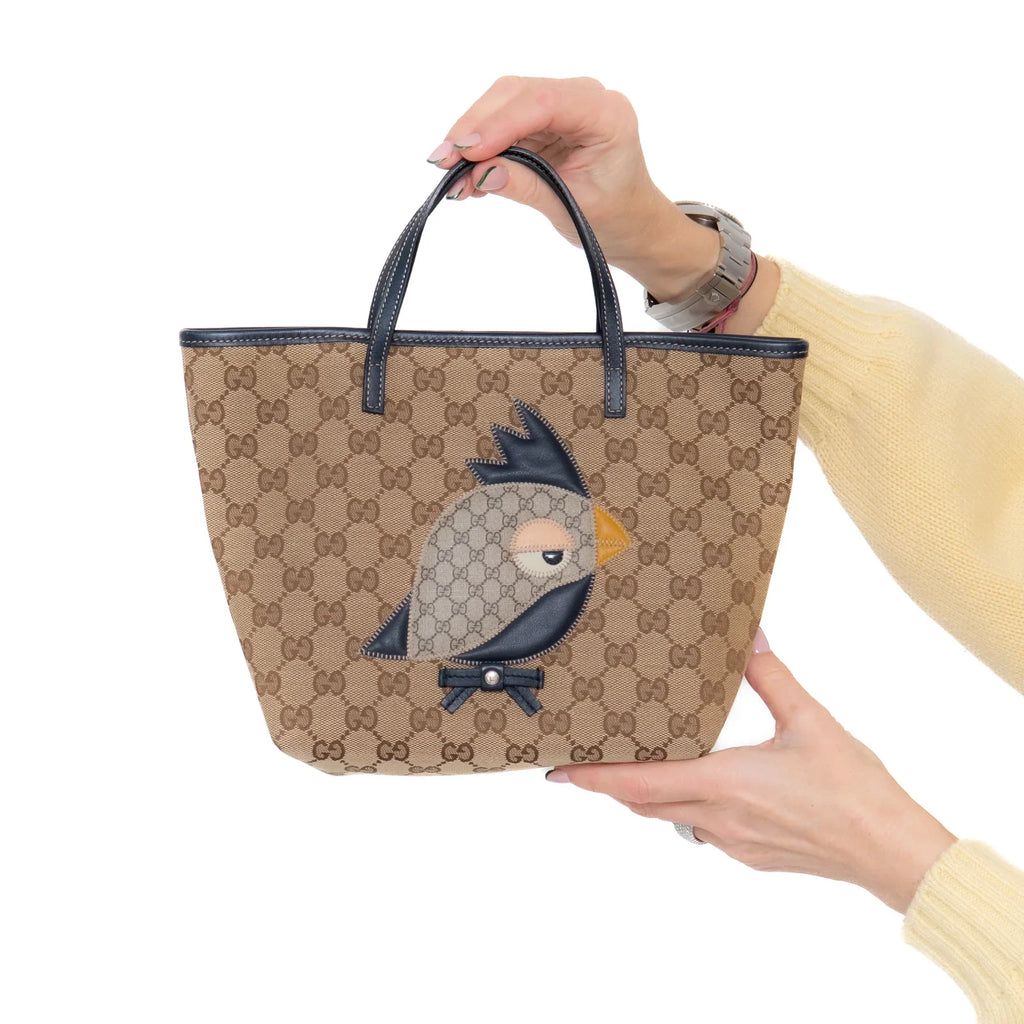 Gucci GG Monogram Childrens Mini Zoo Bird Tote Bag – EVEYSPRELOVED