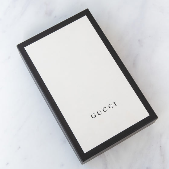 Gucci Black Leather Interlocking G Dollar Wallet On Chain Crossbody Bag