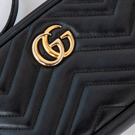 Gucci GG Marmont Black Leather Shoulder Bag