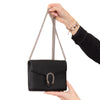 Gucci Dionysus Black Leather Wallet On Chain  Crossbody Bag