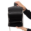 Gucci Dionysus Black Leather Wallet On Chain  Crossbody Bag