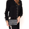 Gucci Dionysus Black Leather Wallet On Chain  Crossbody Bag