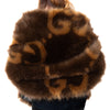 Gucci Faux Fur Motif Wrap