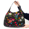 Gucci Jackie Floral Canvas Shoulder Bag