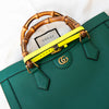 Gucci Diana Green Leather Tote Bag