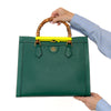 Gucci Diana Green Leather Tote Bag