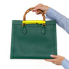 Gucci Diana Green Leather Tote Bag