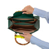 Gucci Diana Green Leather Tote Bag