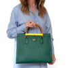 Gucci Diana Green Leather Tote Bag