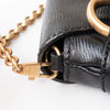 Gucci Black Leather Horsebit Chain Shoulder Bag