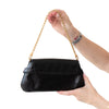 Gucci Black Leather Horsebit Chain Shoulder Bag