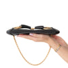 Gucci Black Leather Horsebit Chain Shoulder Bag