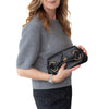 Gucci Black Leather Horsebit Chain Shoulder Bag