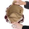Gucci Marmont Burgundy Crochet Houndstooth Wool Shoulder Bag