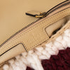 Gucci Marmont Burgundy Crochet Houndstooth Wool Shoulder Bag