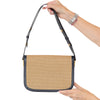 Gucci Navy Horsebit 1955 Raffia And  Leather Shoulder Bag