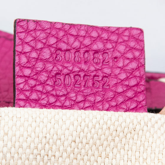 Gucci Magenta Leather Soho Chain Tote Bag