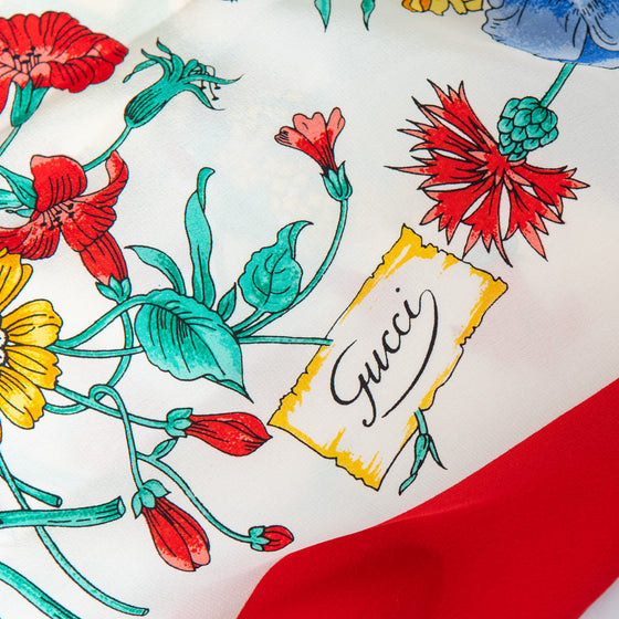 Gucci Floral Silk  Scarf