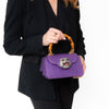 Gucci Mini Thiara Purple Crocodile Leather Top Handle Bag