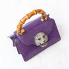 Gucci Mini Thiara Purple Crocodile Leather Top Handle Bag