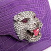 Gucci Mini Thiara Purple Crocodile Leather Top Handle Bag